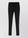 Prada Wool Trousers With Front Crease And Cropped Length In Black