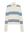 Prada Mens  Stripe-print Turtleneck Wool Jumper