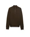 Prada Wool Turtleneck In Brown