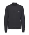 Prada Wool Turtleneck Sweater In Black