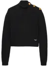 Prada Wool Turtleneck Sweater In Black