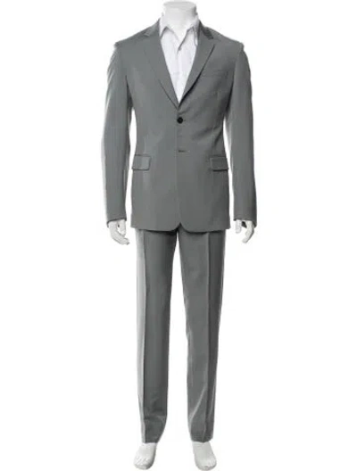Pre-owned Prada Wool Two-piece Blazer In Grey