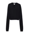 Prada Wool V-neck Sweater In Blue
