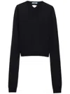 Prada Wool V-neck Sweater In Blue