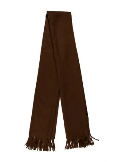 Pre-owned Prada Wool Vintage Scarf In Brown