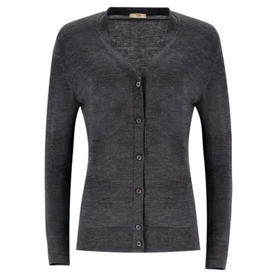 Pre-owned Prada Wool V-neck Cardigan In Black