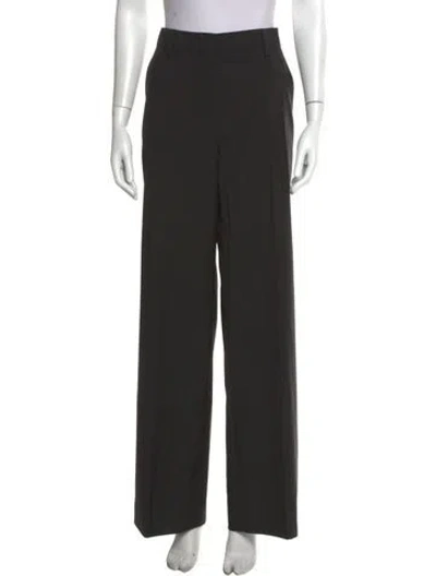 Pre-owned Prada Wool Wide Leg Pants In Gray