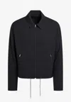 Prada Men's Wool Jacket With Zip In Black