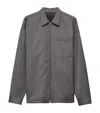 Prada Gray Overshirt With Zip In Gray