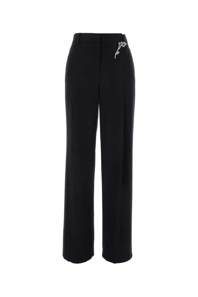 Prada Wool-blend Gabardine Trousers In Black