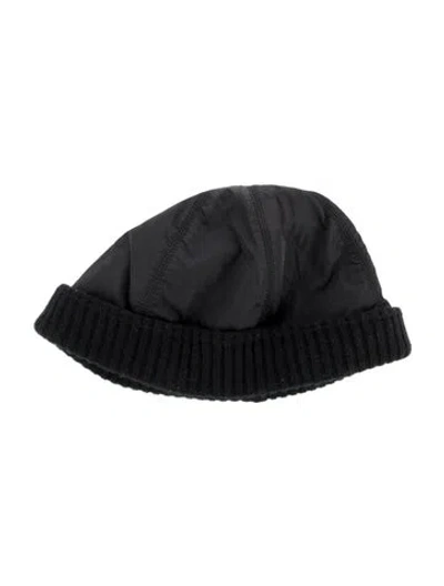 Pre-owned Prada Wool-lined Winter Hat In Black