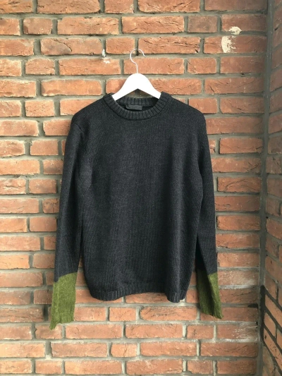 Pre-owned Prada Wool/mohair Grunge Knit Sweater In Grey