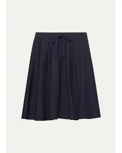 Prada Wool-mohair Knee-length Skirt In Blue