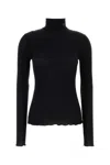 Prada Wool-silk Blend Turtleneck Sweater In Black