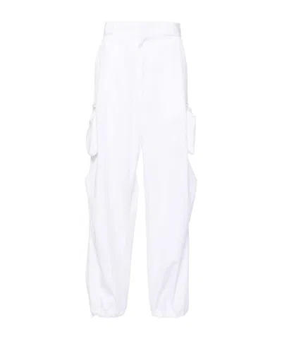 Prada Work Casual Pants In White