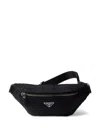 Prada Crochet Belt Bag In Black