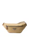 Prada Crochet Belt Bag In Neutrals