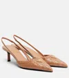 Prada Woven Leather Slingback Pumps In Multi