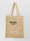 Prada Woven Open Weave Tote Bag With Dual Handles