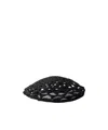Prada Womens Black Embroidered-logo Geometric-pattern Crochet Beret In Black