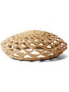 Prada Womens Neutral Embroidered-logo Geometric-pattern Crochet Beret In Neutrals