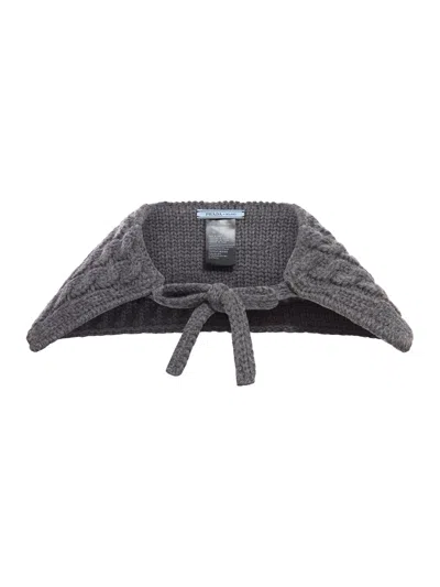 Prada Woven Shawl In Wool And Cashmere Blend In Gray