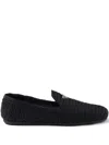 Prada Triangle-logo Woven Loafers