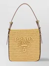 PRADA WOVEN TEXTURE SHOULDER BAG WITH GOLD-TONE HARDWARE