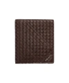 Prada Woven Textured Wallet In Yellow