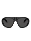 Prada Womens Black Pr C05s Irregular-frame Acetate Sunglasses In Black