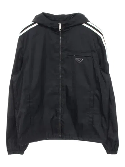 Pre-owned Prada X Adidas 2010s 3-stripes Hooded Jacket In Black