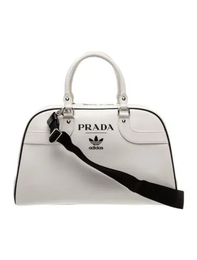 Pre-owned Prada X Adidas Calfskin Shoulder Bag In Multi