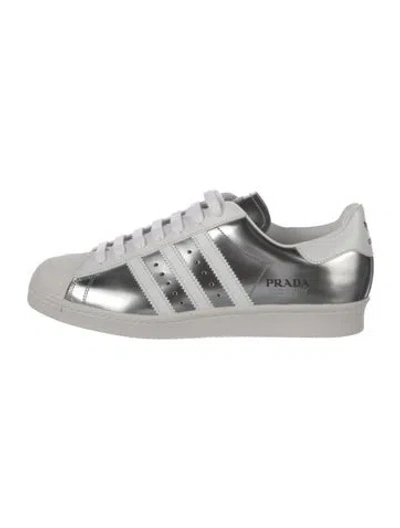 Pre-owned Prada X Adidas Leather Colorblock Pattern Sneakers