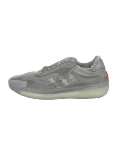 Pre-owned Prada X Adidas Nylon Sneakers In Gray
