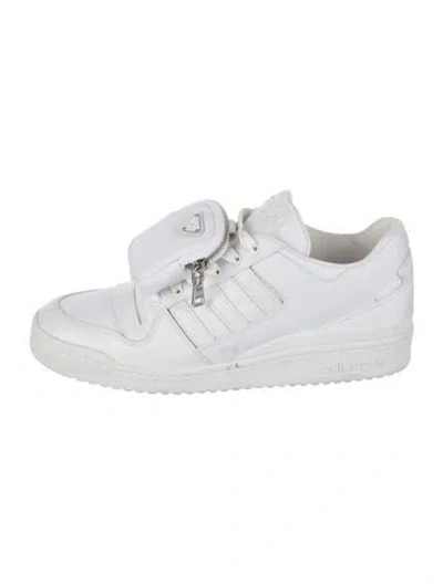 Pre-owned Prada X Adidas Nylon Sneakers In White