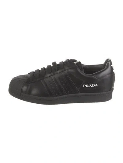 Pre-owned Prada X Adidas Superstar Sneakers In Black