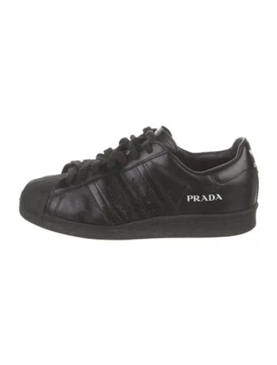 Pre-owned Prada X Adidas Superstar Sneakers In Black