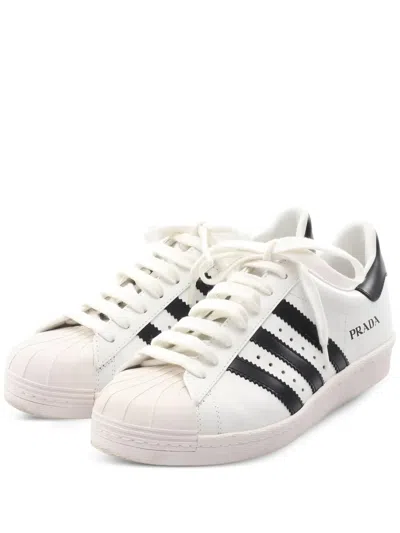 Pre-owned Prada X Adidas Superstar Sneakers In White