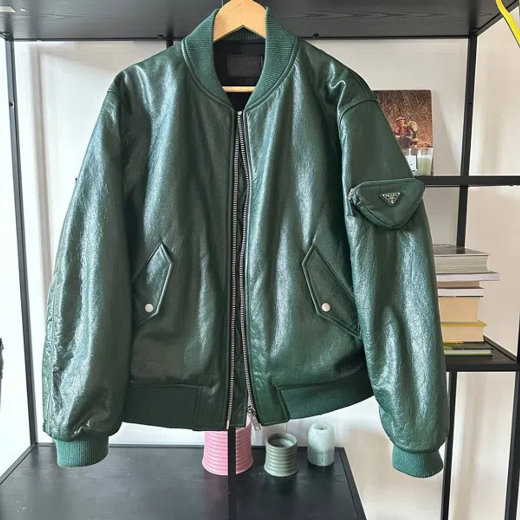 Pre-owned Prada X Raf Simons Prada Raf Simons Nappa Bomber Jacket