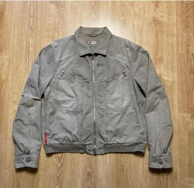 Pre-owned Prada X Vintage Prada Cotton Jacket Stonewashed Gray 58 In Grey