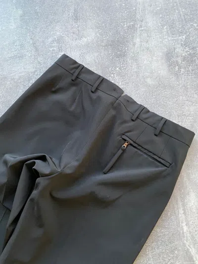 Pre-owned Prada X Vintage Prada Flared Polyester Pants In Black