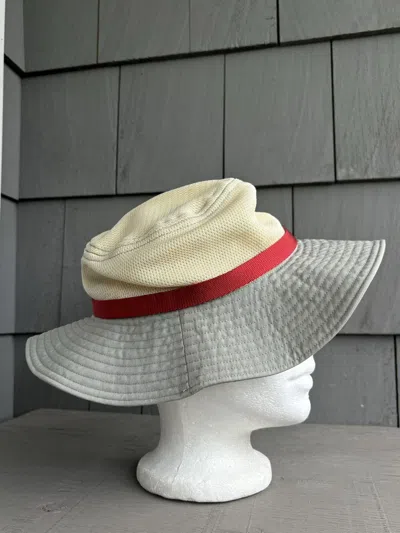 Pre-owned Prada X Vintage Prada Sun Hat Ss 2000s Linea Rosa Y2k Bucket M Brim In Gray