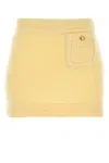 Prada Impunture Mini Cashmere Skirt In Crema