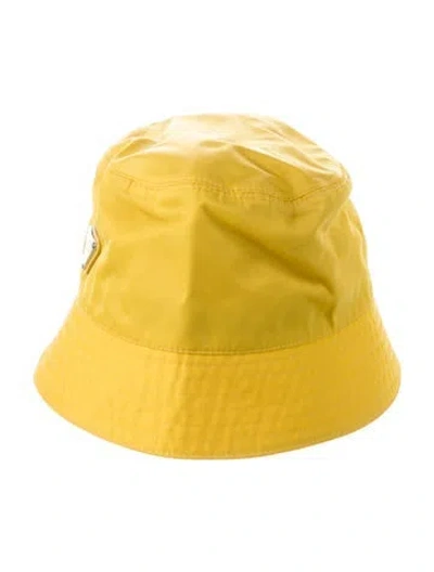 Pre-owned Prada Yellow Nylon Bucket Hat