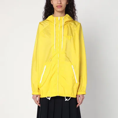 Prada Yellow Raincoat In Lightweight Re-nylon