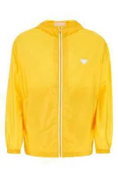 Pre-owned Prada Yellow Re-nylon Windbreaker