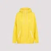 Prada Triangle Logo Hooded Rain Jacket In Cedro