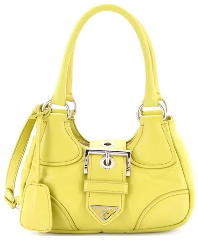 Prada Yellow Sheep Leather Re-edition 2002 Moon Handle Bag (authentic Pre-  Loved)