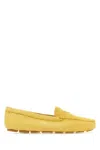 PRADA YELLOW SUEDE LOAFERS