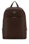 Prada Zaino In Pelle Marrone Uomo In Brown
